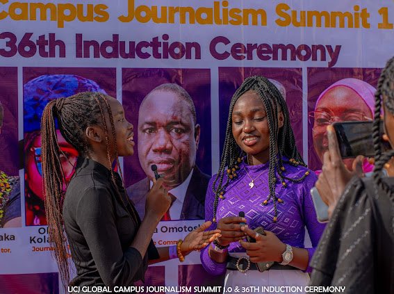 ucj_ui's tweet photo. Red carpet hosts, Shodipe Blessing from ASSESA Press and Kwamena Mark Anthony from AERDSA Press.
#campusjournalists #studentjournalists #gcjs #globalcampusjournalismsummit #ucjuigcjsand36thinductionceremony #universityofibadan https://t.co/eiU4IcTDjI