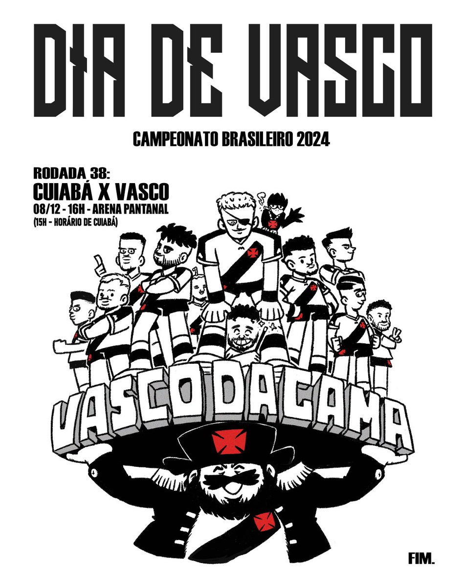 #DiaDeVasco 💢

🎨: <a href="/vascomics/">Vascomics</a> 

⏰ 16h horário de Brasília
⏰ 15h horário local

#VascoDaGama