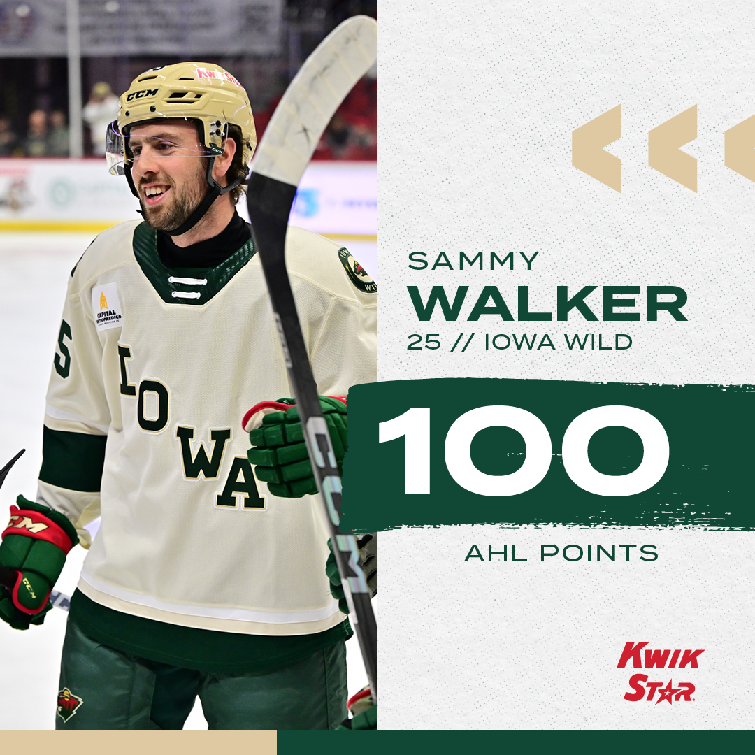 Sammy, 100 AHL Points, Walker!
Congrats Sammy🥳
#ItStartsInDSM