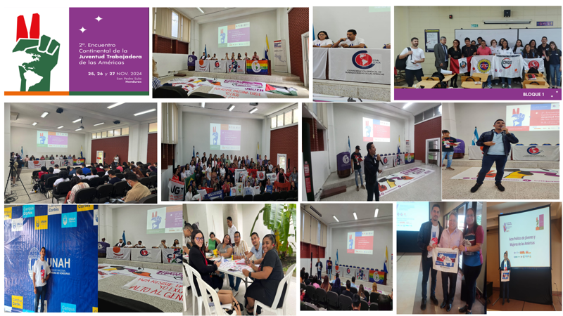 Director del Comité de Juventud de <a href="/CentralASI/">Central ASI Vzla</a> Gabriel Dávila, presente en el 2° Encuentro Continental de la Juventud Trabajadora de las Américas, en Honduras. Protagonistas en la defensa de la Democracia y los DDHH laborales y sindicales. <a href="/CSA_TUCA/">CSA-TUCA</a> <a href="/ituc/">ITUC</a> <a href="/CNVLatam/">CNVLatinoamérica</a> <a href="/CFDT/">CFDT</a>