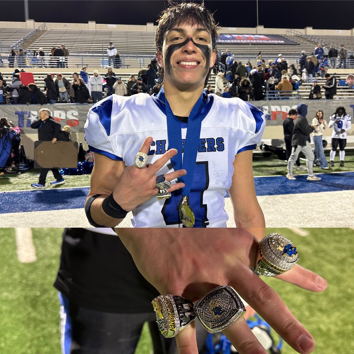 Rockwall County Gameday (@rocogameday) on Twitter photo Micah Mata showing off his 3 championship rings after winning his 4th is a FLEX we approve of!! ππ₯ππππ <a href="/MicahMata_/">Micah Mata</a> <a href="/DCSChargers/">Dallas Christian</a> <a href="/ProfessorDiggs/">Matt Diggs</a> <a href="/dctf/">Dave Campbell's β TexasFootball.com</a> <a href="/TXPSMedia/">Texas Private School Media</a> <a href="/TappsFootball/">TAPPS Football</a> Micah Mata showing off his 3 championship rings after winning his 4th is a FLEX we approve of!! ππ₯ππππ <a href="/MicahMata_/">Micah Mata</a> <a href="/DCSChargers/">Dallas Christian</a> <a href="/ProfessorDiggs/">Matt Diggs</a> <a href="/dctf/">Dave Campbell's β TexasFootball.com</a> <a href="/TXPSMedia/">Texas Private School Media</a> <a href="/TappsFootball/">TAPPS Football</a>