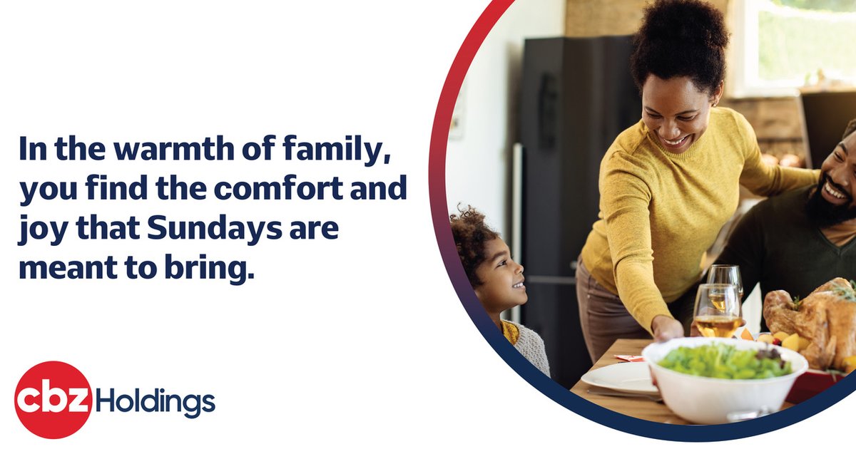 CBZHoldings's tweet photo. Family time is the heart of Sundays, where love grows stronger with every shared moment. Be fully present and engaged during family time.

#CBZCares https://t.co/Xf6lGZ9owa