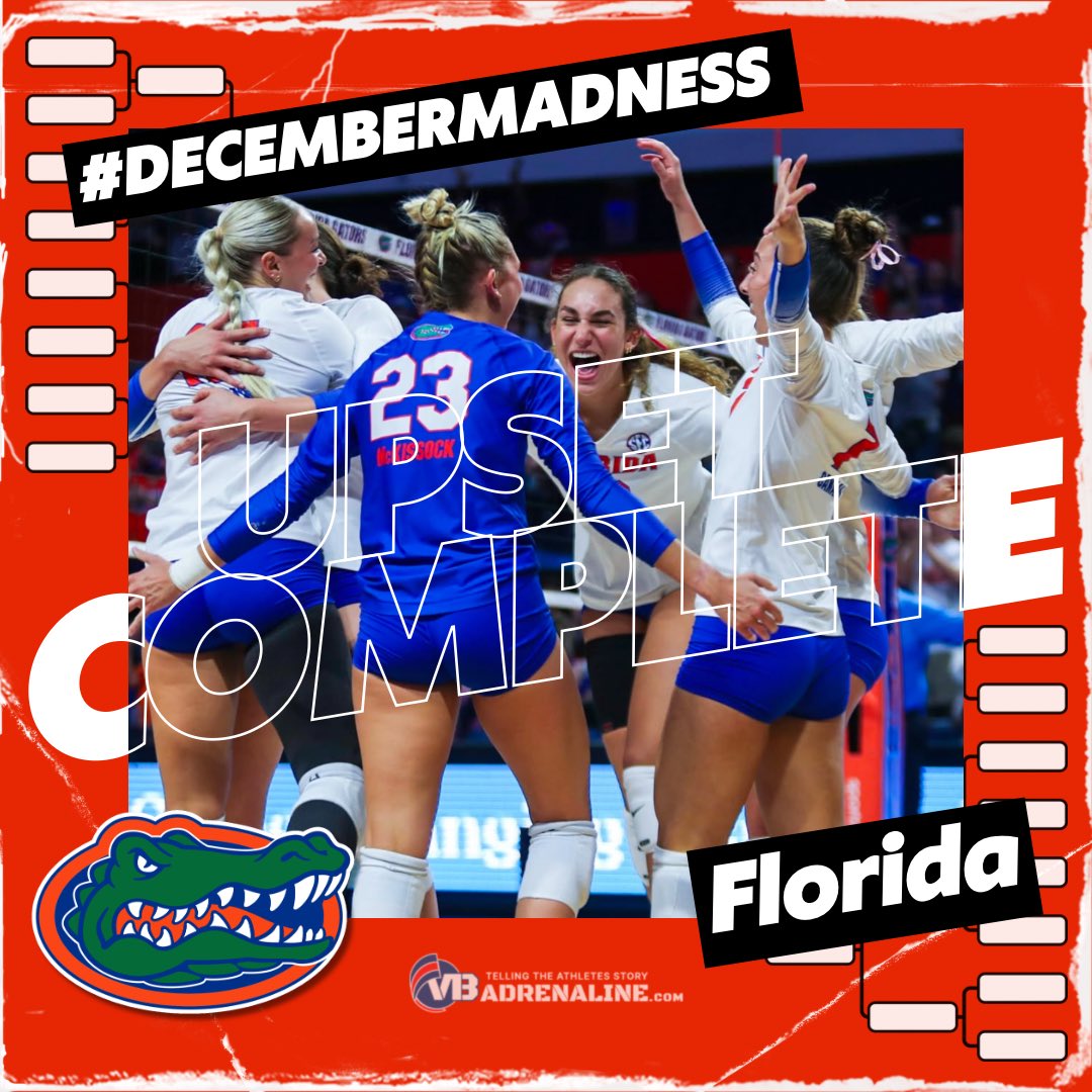 VBAdrenaline's tweet photo. Was a tough night to be a 3 seed #DecemberMadness hits bigtime  @GatorsVB and @AggieVolleyball with the upsets and moving on to the Sweet 16 https://t.co/vc5EzaEILj