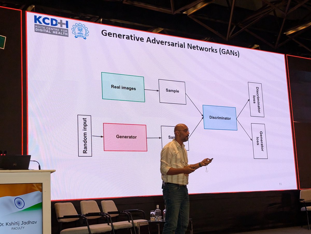 rajkbasudeo's tweet photo. Dr Kshitij Jadhav from KCDH, IIT Mumbai talking on clinical application of AInin Nephrology at ApEx #Pathshala24 
@akforg https://t.co/LDC1VCManB