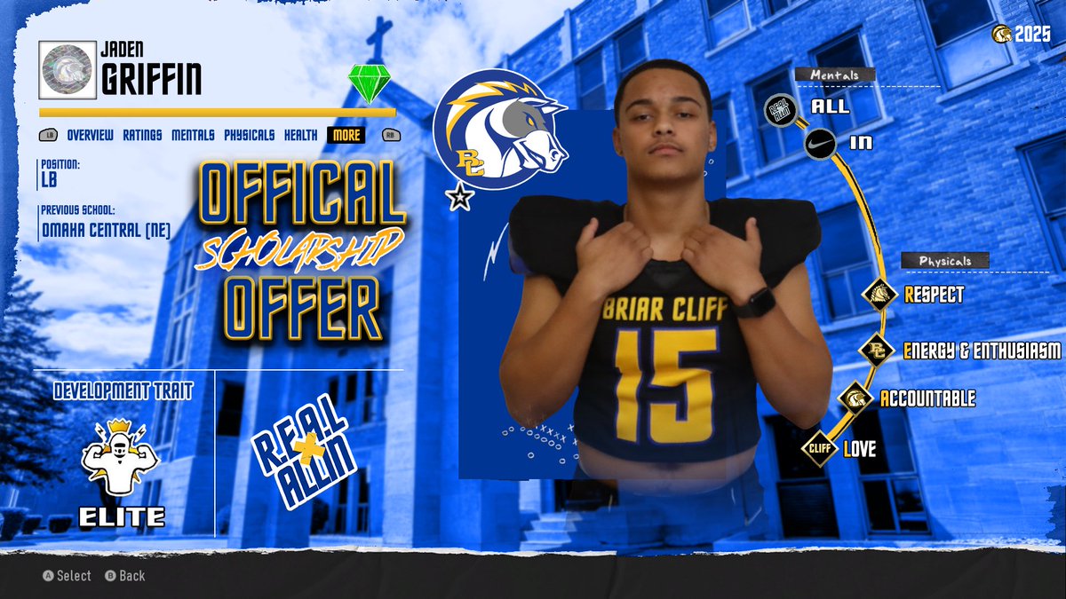 JadenG5_'s tweet photo. After a great visit at and a great conversation with @CoachLaDage I’m blessed to receive an offer from Briar Cliff University.
@BriarCliffFB 
@CoachKoziol https://t.co/EXI3NW1Fog