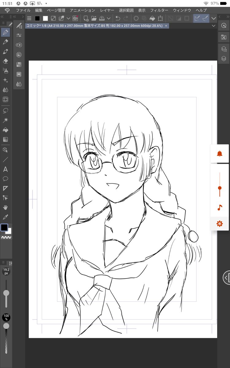 HireHD 10用のスタイラスペンを使ってみた。これまでの汎用ペンより反応は若干よさそう。筆圧も検知&クリスタから調整できる。ただし単6電池式で電源スイッチ無し。ペン先は交換できるけどWACOMとの互換性はないかな。予備は1本ついてくるけど消耗したらどうするんじゃろ。 