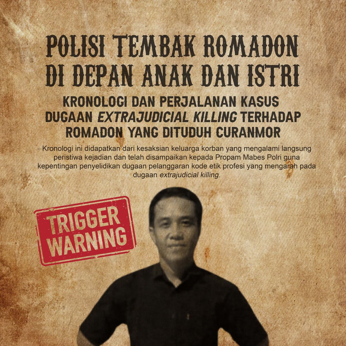 YLBHI's tweet image. 🚨 PERHATIAN, KONTEN MENYEBABKAN KETIDAKNYAMANAN!!!

@LBH_B_Lampung mendesak kepada Divisi propam mabes polri dan POLDA Lampung serta @KomnasHAM dan KOMPOLNAS untuk dapat mengungkap dan menuntaskan kasus ini secara transparan, akuntabel dan berkeadilan. 

Dokumentasi atas izin…