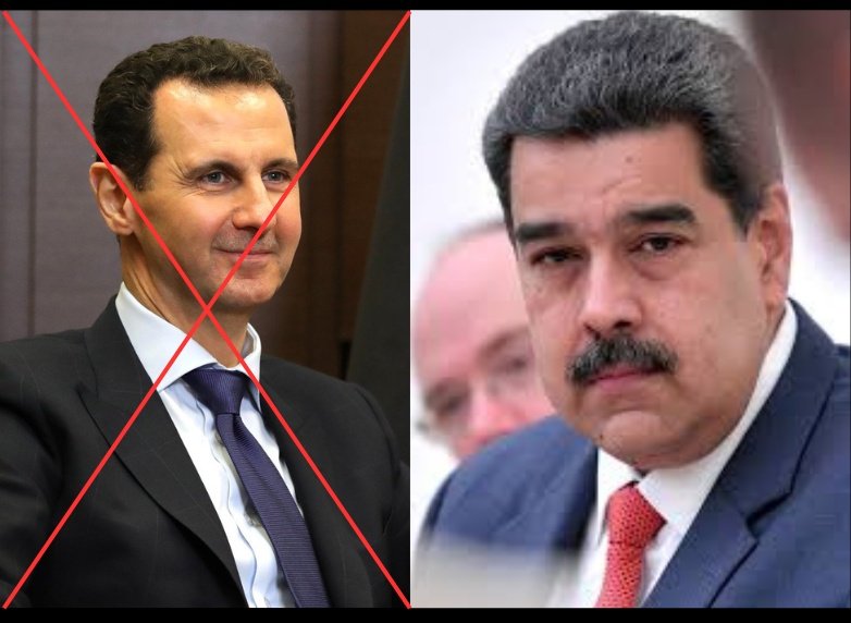 DiegoZarragaVa's tweet photo. Ha caído el dictador Bashar Al-Assad 
Uno de los que se sentía fuerte rodeado de militares. 

El próximo en caer, será el dictador Nicolás Maduro Moros. https://t.co/tkMix9YK64