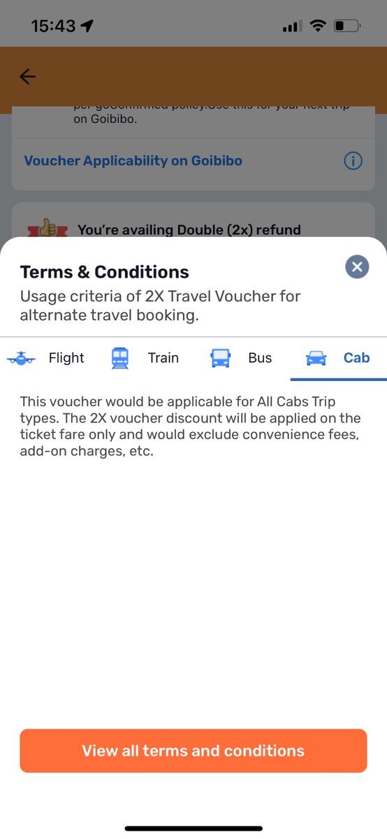 VIP2195's tweet photo. @GoibiboSupport goconfirmed refund coupon says it can be used on any cab ride, but it doesn’t work on any trip! Misleading terms and false promises https://t.co/vl52FFEFah