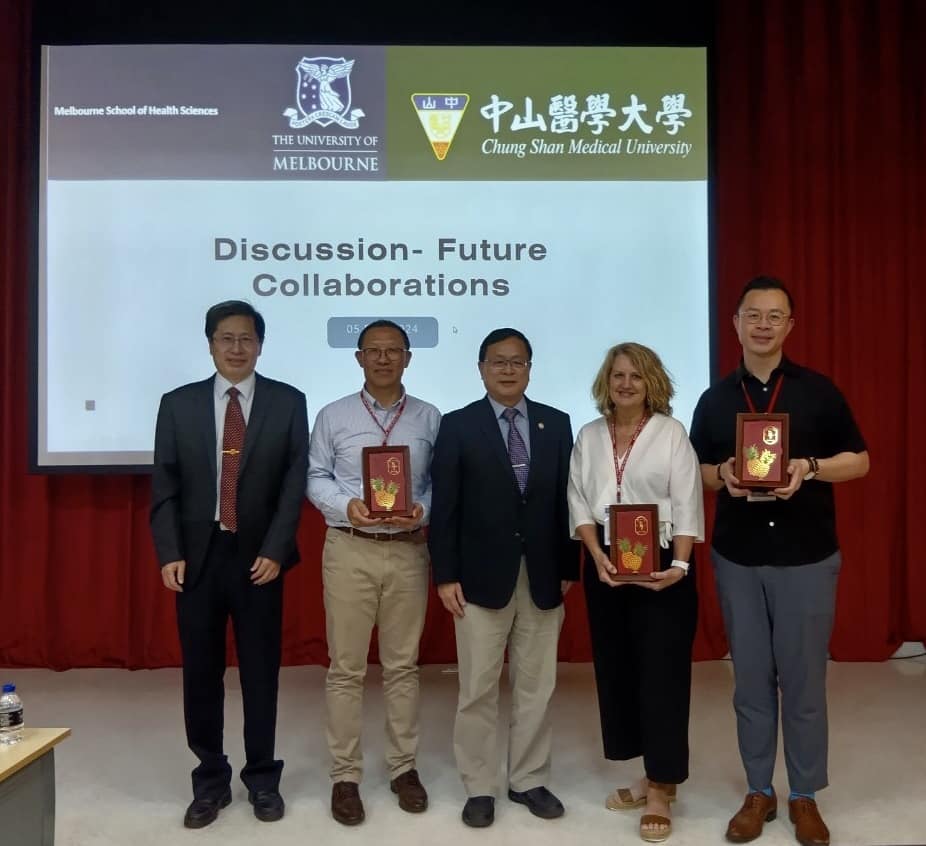 Kwang Cham (He/Him) π³οΈβππ³οΈββ§οΈ (@drkwangcham) on Twitter photo A successful visit between the Melbourne School of Health Sciences and College of Medical Science and Technology at Chung Shan Medical University! <a href="/UniMelbMDHS/">UniMelb MDHS</a> <a href="/UniMelb/">University of Melbourne</a> <a href="/PhysioUnimelb/">Physiotherapy UniMelb</a> <a href="/UniMelbDOVS/">UniMelbDOVS</a> <a href="/BRT_LungGuy/">Professor Bruce Thompson AM</a> #mshs <a href="/fionalee27/">Fiona Dobson</a> <a href="/BangvBui/">Bang Bui</a> A successful visit between the Melbourne School of Health Sciences and College of Medical Science and Technology at Chung Shan Medical University! <a href="/UniMelbMDHS/">UniMelb MDHS</a> <a href="/UniMelb/">University of Melbourne</a> <a href="/PhysioUnimelb/">Physiotherapy UniMelb</a> <a href="/UniMelbDOVS/">UniMelbDOVS</a> <a href="/BRT_LungGuy/">Professor Bruce Thompson AM</a> #mshs <a href="/fionalee27/">Fiona Dobson</a> <a href="/BangvBui/">Bang Bui</a>