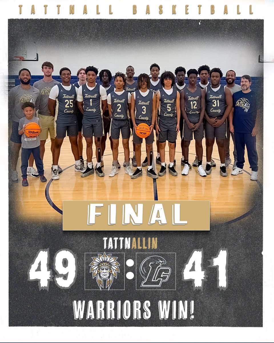 Tattnall County MBB (@tchs_mbb) on Twitter photo WARRIORS WIN!
Warriors defend the Creek and hold off the Blue Tide. Warriors were led by:
#31 <a href="/keyoncalhoun11/">keyon Calhoun</a> 10 points, 5 rebounds, 4 assists, 2 steals
#23 <a href="/JustinMcmil1/">Justin McMillian</a> : 12 points, 6 rebounds, 2 assists
#4 <a href="/jawan557/">Jawan “Wan” Williams</a> 8 points, 8 rebounds, 4 blocks
#ALLIN WARRIORS WIN!
Warriors defend the Creek and hold off the Blue Tide. Warriors were led by:
#31 <a href="/keyoncalhoun11/">keyon Calhoun</a> 10 points, 5 rebounds, 4 assists, 2 steals
#23 <a href="/JustinMcmil1/">Justin McMillian</a> : 12 points, 6 rebounds, 2 assists
#4 <a href="/jawan557/">Jawan “Wan” Williams</a> 8 points, 8 rebounds, 4 blocks
#ALLIN