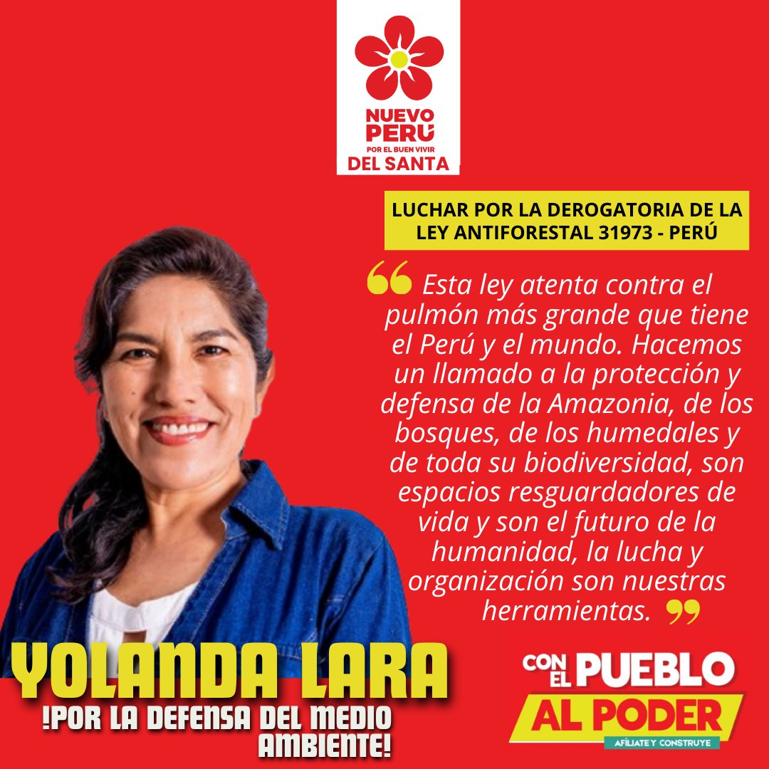 sumatecorriente's tweet photo. 🌺 LUCHAR POR LA DEROGATORIA DE LA LEY ANTIFORESTAL 31973 – PERÚ
👇 Leer nota completa
https://t.co/om9Hz5QsCH https://t.co/HU6pBUEjbZ