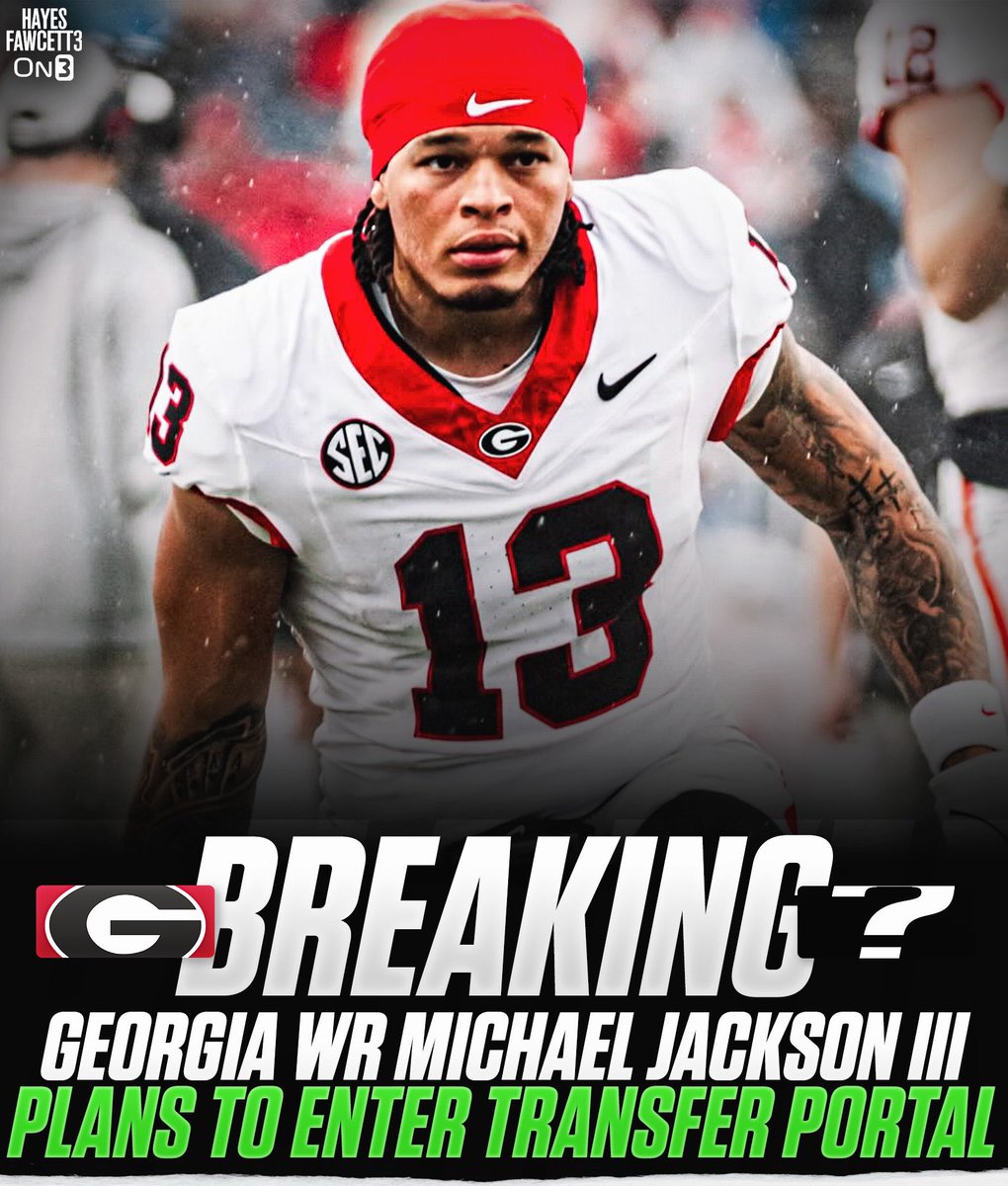 BREAKING: Georgia WR Michael Jackson III plans to enter the Transfer Portal, he tells @on3sports

The 6’0 205 WR will have 1 year of eligibility remaining 

Was ranked as a 4-Star Recruit in the ‘21 Class

on3.com/db/michael-jac…