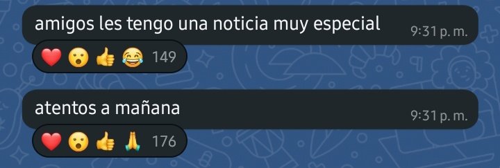 OnlyRoier's tweet photo. 📬 | Roier vía canal de difusión de whatsapp!

"amigos les tengo una noticia muy especial"

"atentos a mañana" https://t.co/tHZfX8cI2K