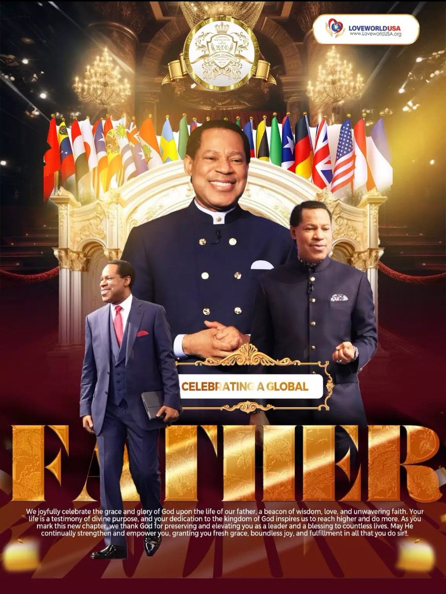 LoveworldUSA's tweet photo. Honoring a Global Icon: A beacon of faith, wisdom, and impact. Celebrating a legacy of purpose and unwavering dedication to transforming lives around the world. #GlobalFather #Offer7 https://t.co/wuPDm7UIxe