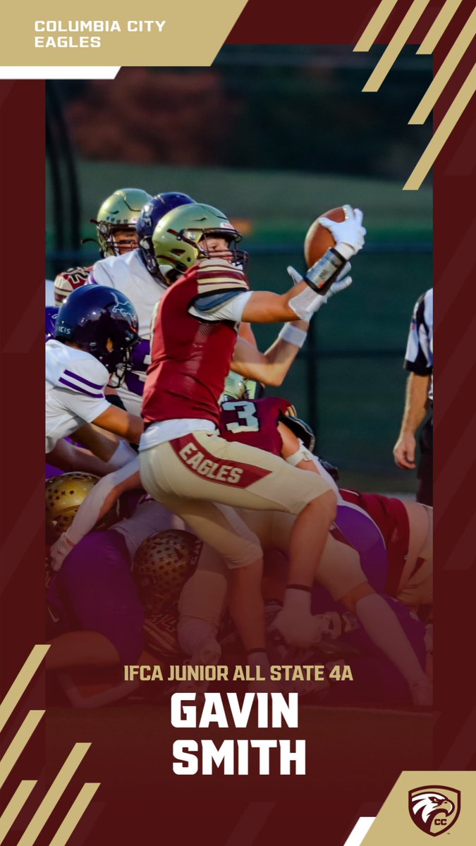 CC Eagles Football (@cce_football) on Twitter photo Congrats <a href="/Gavin_Smith_07/">Gavin Smith</a> for being named to the IFCA Junior All State Team as a DB! #EMAE #WeAreCC Congrats <a href="/Gavin_Smith_07/">Gavin Smith</a> for being named to the IFCA Junior All State Team as a DB! #EMAE #WeAreCC