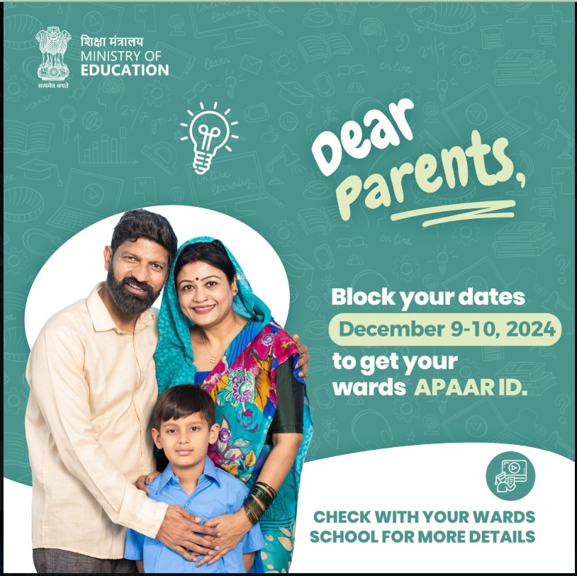 The Automated Permanent Academic Account Registry (APAAR) provides for lifelong record of a student’s academic progress. It will help build on flexible learning pathways starting from school &amp; extending to higher education &amp; skilling &amp; technical courses. This digital resource