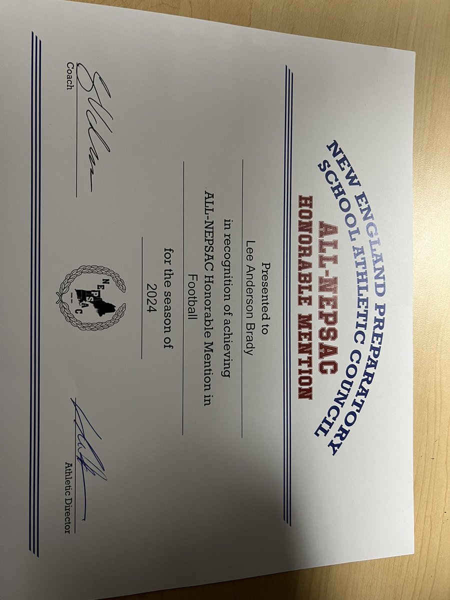 andersonbrady_'s tweet image. Grateful to be named Honorable mention all-NEPSAC and 1st team all Evergreen. @SPSFootballNH