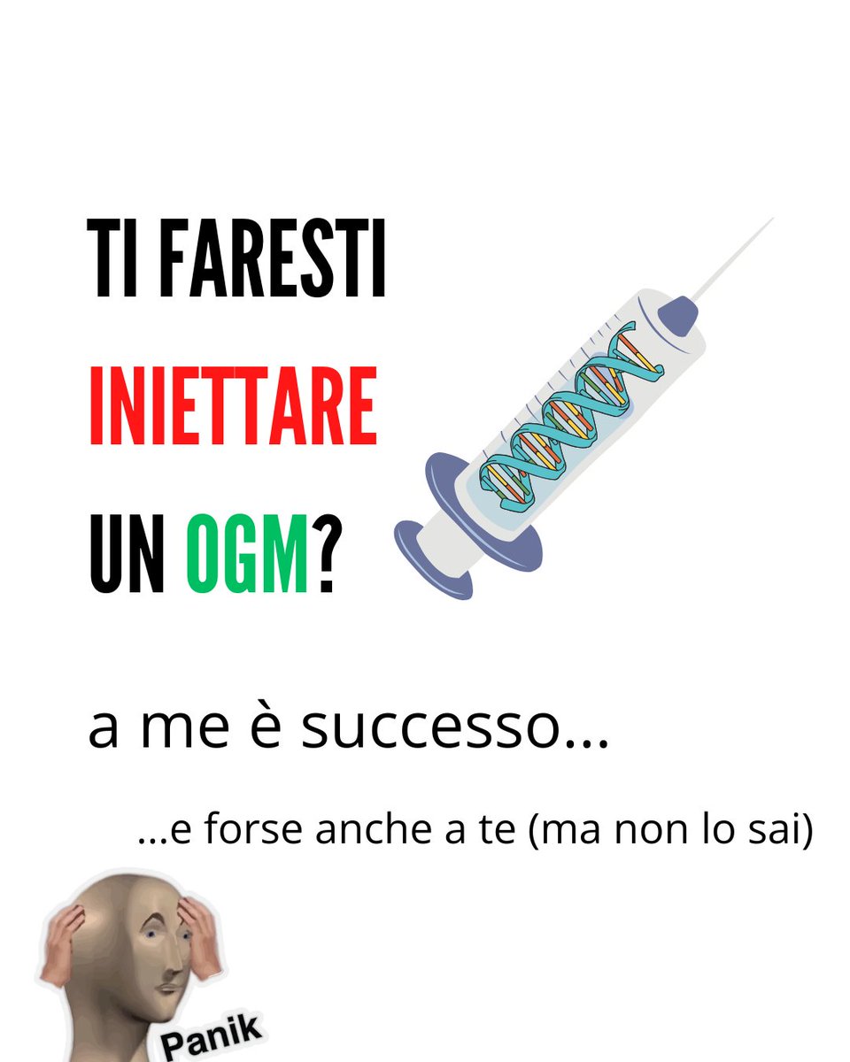 Sul mio nuovo post ig racconto perché mi hanno iniettato un OGM 
 instagram.com/p/DDT8PFQNBGw/…