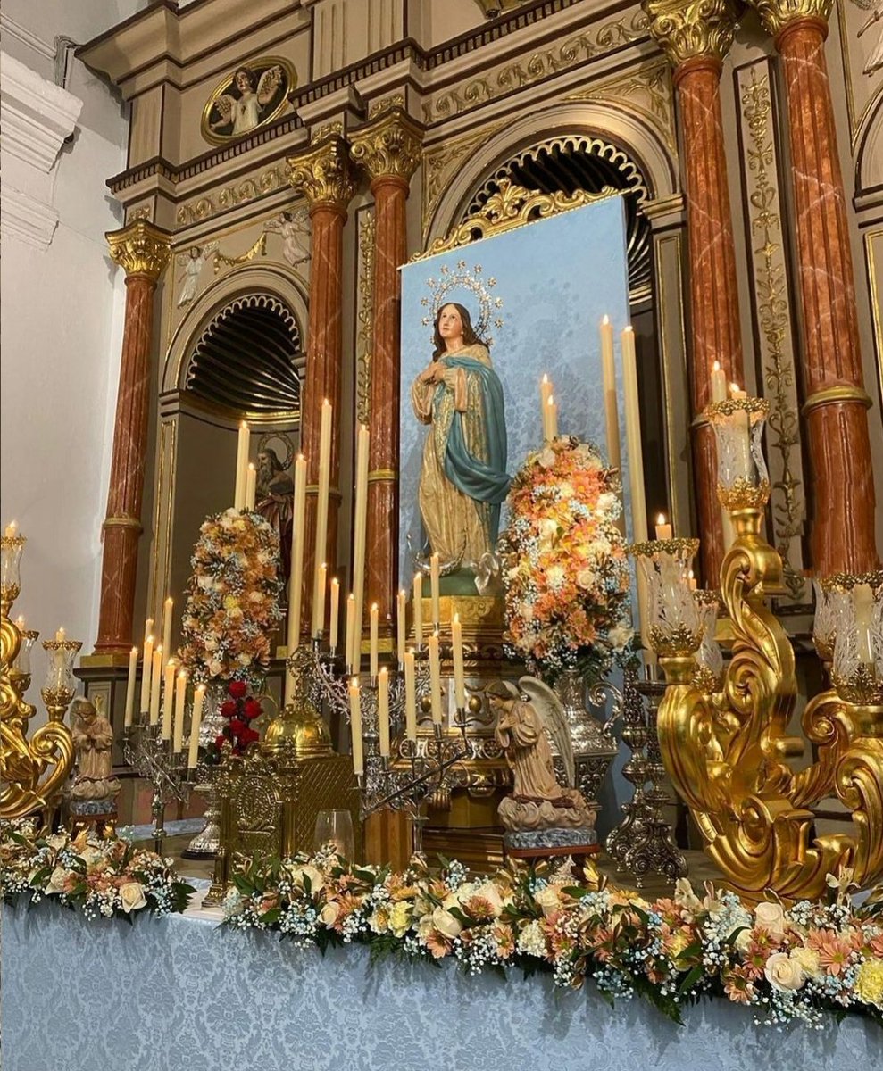 HdadEntySol's tweet photo. Feliz día de la Inmaculada Concepción. Patrona de #SierradeYeguas y de #España.  Desde 1847 es oficialmente y por edicto papal, la Patrona de los Estados Unidos de América. Toda nuestras felicitaciones a todas las Inmaculadas. #CofradiasMLG #InmaculadaConcepcion https://t.co/jrPP3jYAdO