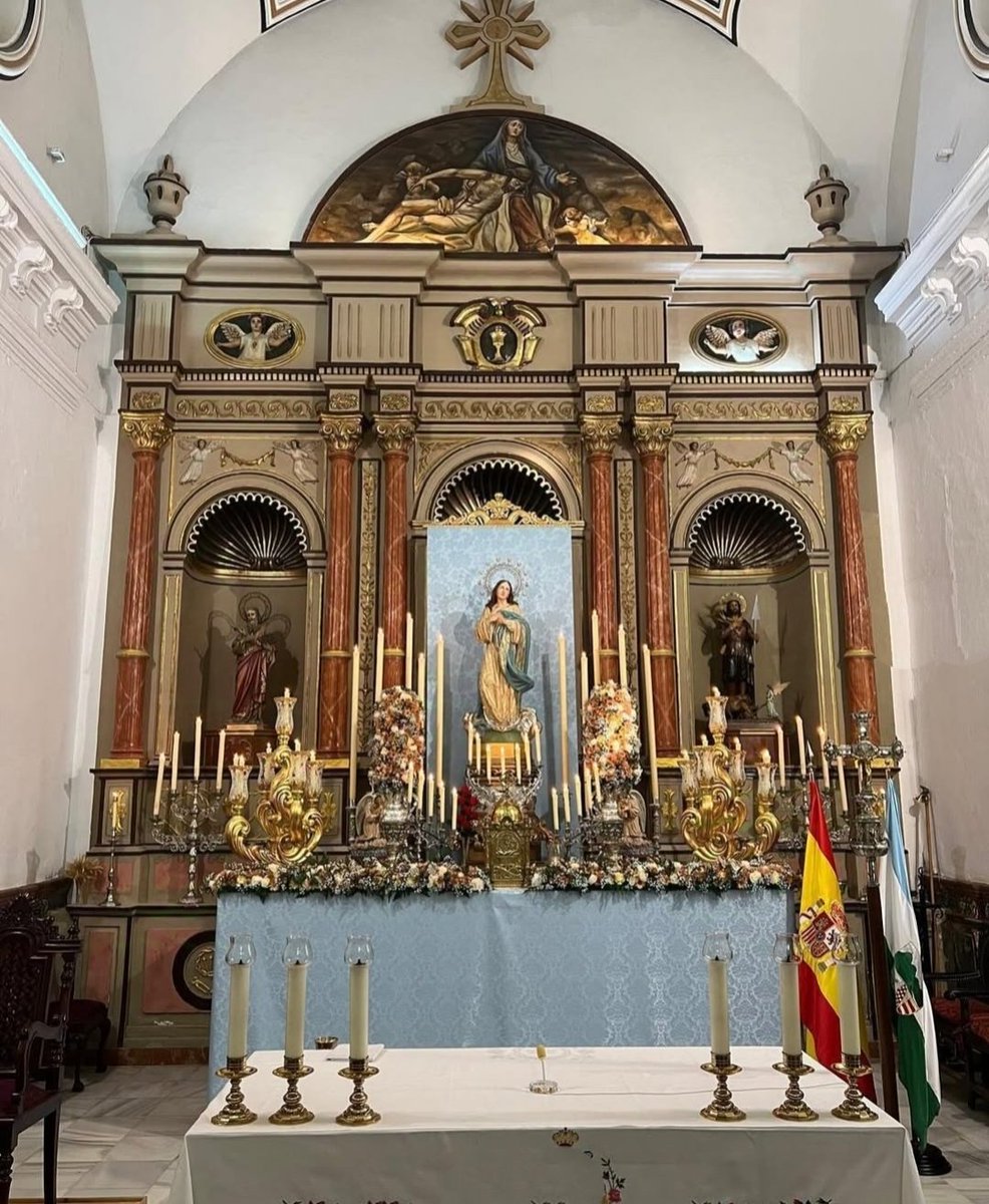 HdadEntySol's tweet photo. Feliz día de la Inmaculada Concepción. Patrona de #SierradeYeguas y de #España.  Desde 1847 es oficialmente y por edicto papal, la Patrona de los Estados Unidos de América. Toda nuestras felicitaciones a todas las Inmaculadas. #CofradiasMLG #InmaculadaConcepcion https://t.co/jrPP3jYAdO