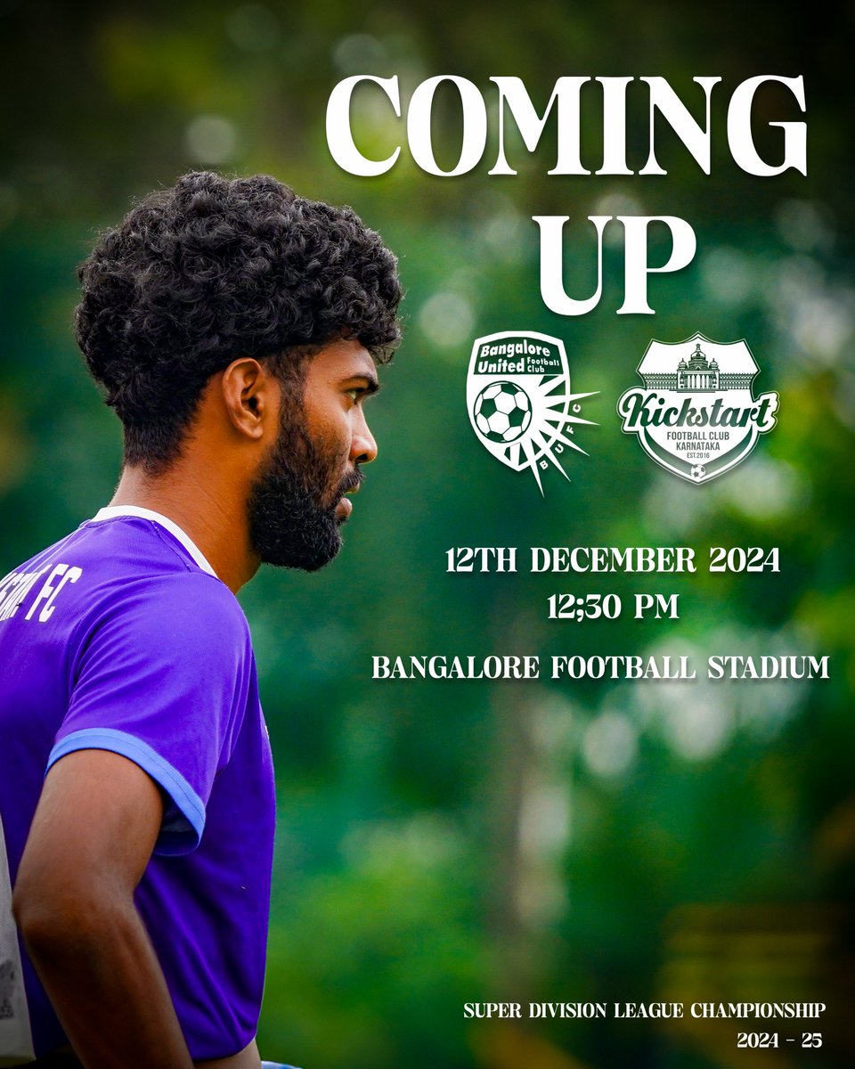 Kickstart_fc's tweet photo. Mark your calendars! 🗓️
Bangalore United FC vs. Kickstart FC ⚽
See you at Bangalore Football Stadium on 12th Dec, 12:30 PM.
Let's go! 💪🔥
#KickstartFC #OneTeamOneDream #BDFASuperDivision #SuperDivision #leaguematches #bengalurufootball https://t.co/346rxG3o1q