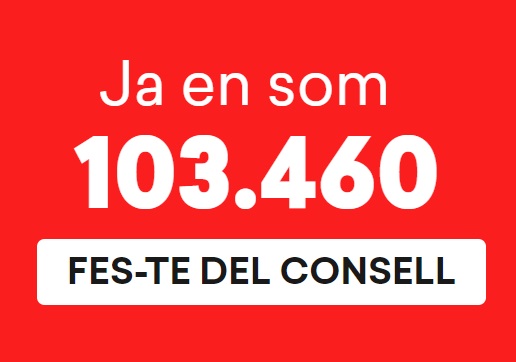 SOLARCATrepubli's tweet photo. El comptador del @ConsellxRep assoleix la xifra de persones registrades equivalent a les poblacions de Lloret de Mar, Montcada i Reixac i Sant Andreu de la Barca plegades. Continuem! i #PreparemNos per a l'#EmbatFinal! https://t.co/xqI8WsVVXM