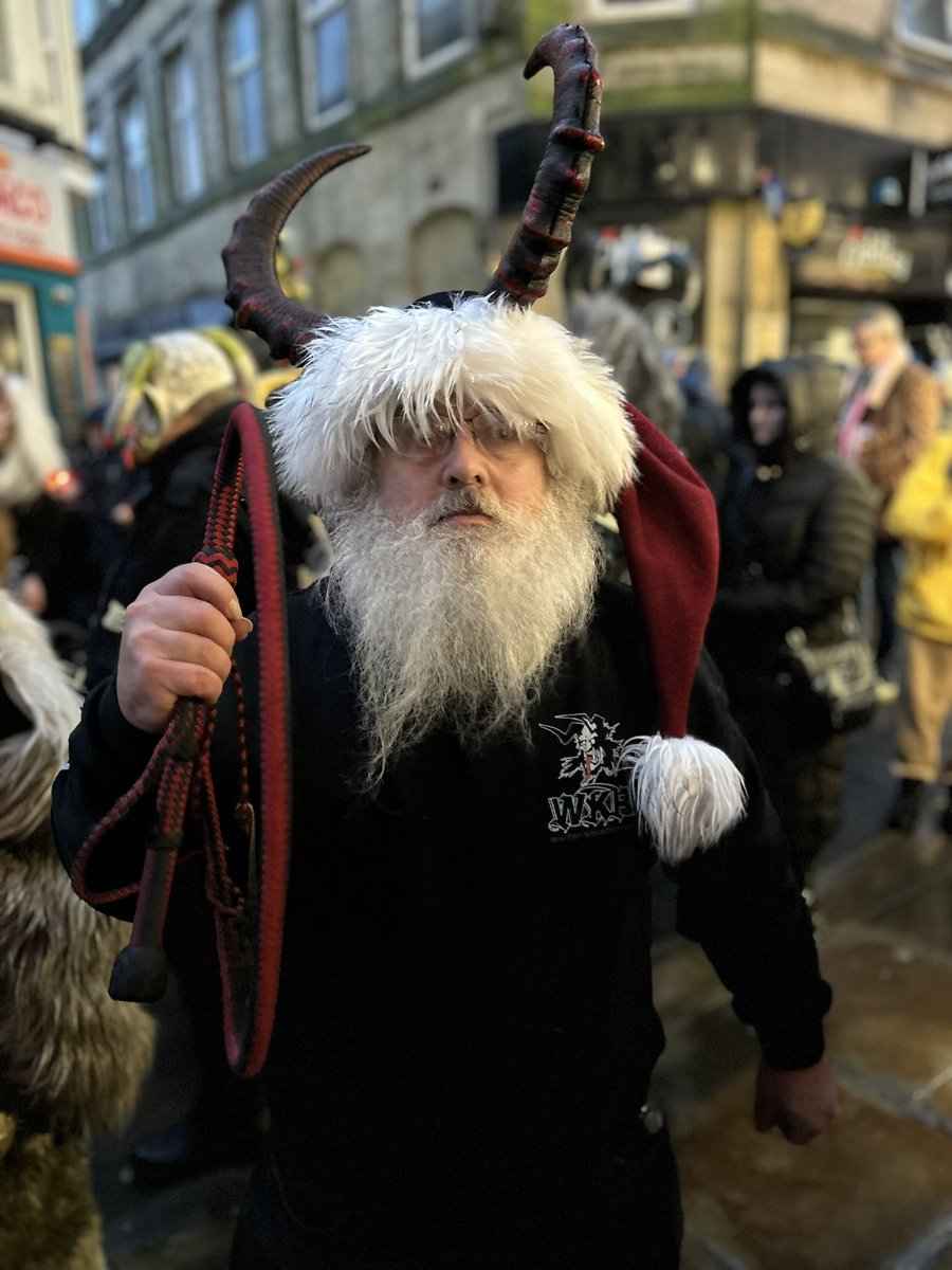 rlwalker_1968's tweet photo. Yesterday in #whitby we had our annual Krampus Run. The costumes were fabulous. Despite the weather predictions, there was plenty of people around #krampusrun https://t.co/6yc43UG4n9