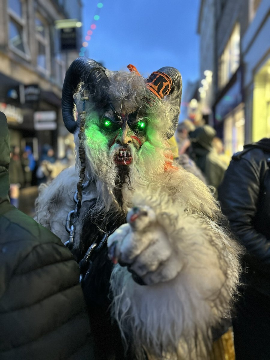 rlwalker_1968's tweet photo. Yesterday in #whitby we had our annual Krampus Run. The costumes were fabulous. Despite the weather predictions, there was plenty of people around #krampusrun https://t.co/6yc43UG4n9