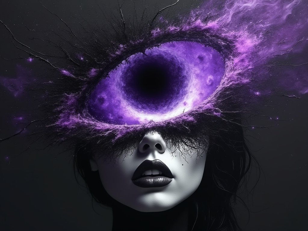 MikeRandomArt's tweet photo. ▫️eye of diseases▫️

🔹⚫⚪🟣🔹

#AIart #violetblackwhite #violetwithbandw #anothereye https://t.co/kI3eul0v9W
