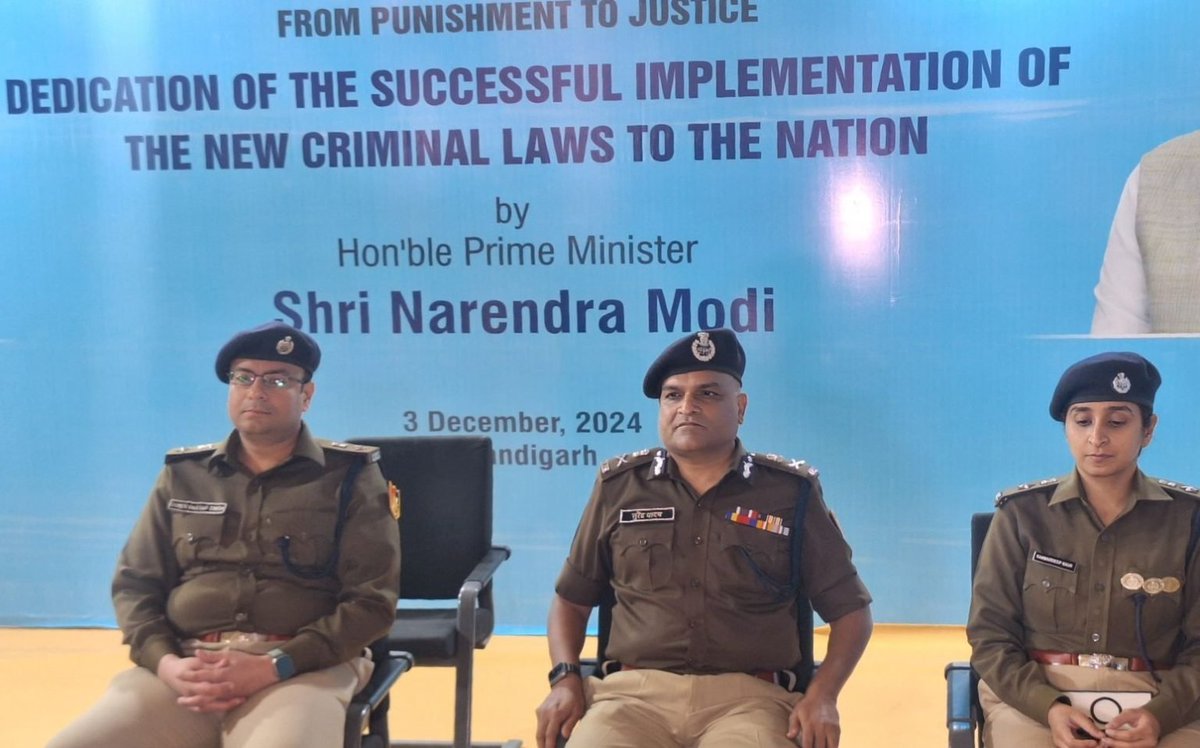 #Chandigarh swiftly implemented provisions under 3 #NewCriminalLaws, says DGP Surender Yadav

Read More: 👉   newsonair.gov.in/chandigarh-swi…