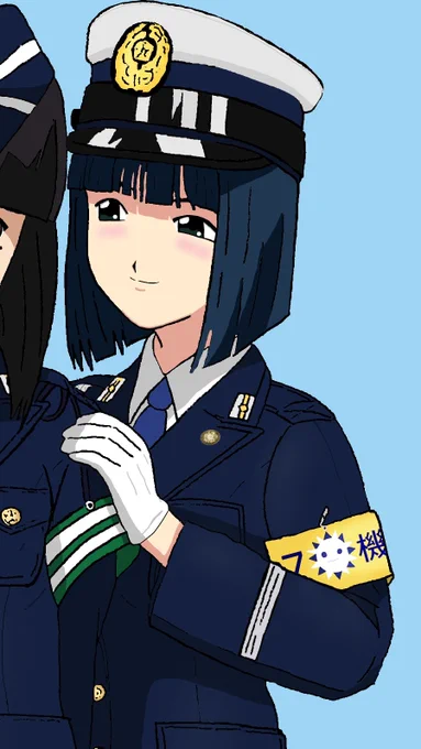 花火の警察イラスト描いてるが中の人は着る気が起きない() 