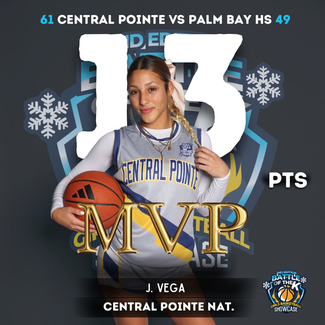 Central Pointe National secures a close win!
In a thrilling matchup, Central Pointe National edged out Palm Bay High School for a hard-fought victory.

Big shoutout to MVP Jayshlynn Vega for her incredible performance!
Honorable Mention: Darleska Perez for her impressive help