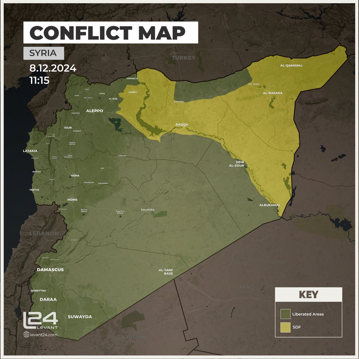 Conflict Map of Syria

CMO forces assume control of regime held Syria.