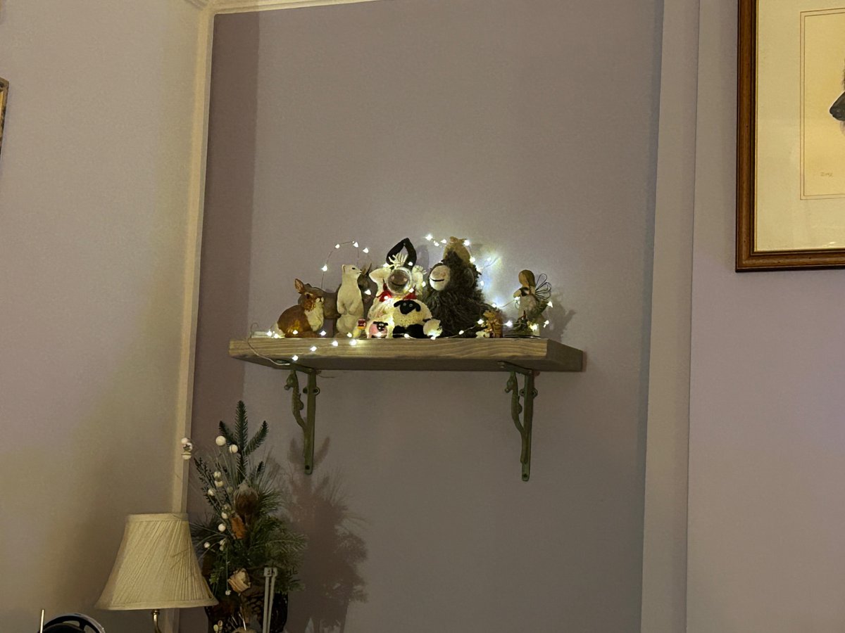 boatypat's tweet image. #StormDaragh came gusting through, red alert issued too, Christmas cards written to post, And my shelves,  decorations host… #stayedin #stayedsafe