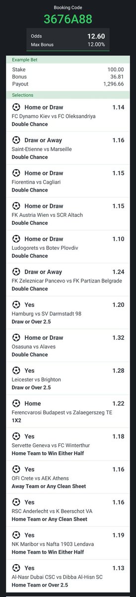 2to3ODDS's tweet photo. For the day 💰💰💰💰💰💰💰

Sportybet Code=3676A88
Edit to your taste 🤝
Like, comment and RP 🥂
Good Luck 🙏❤️ https://t.co/VaEpglKYlT