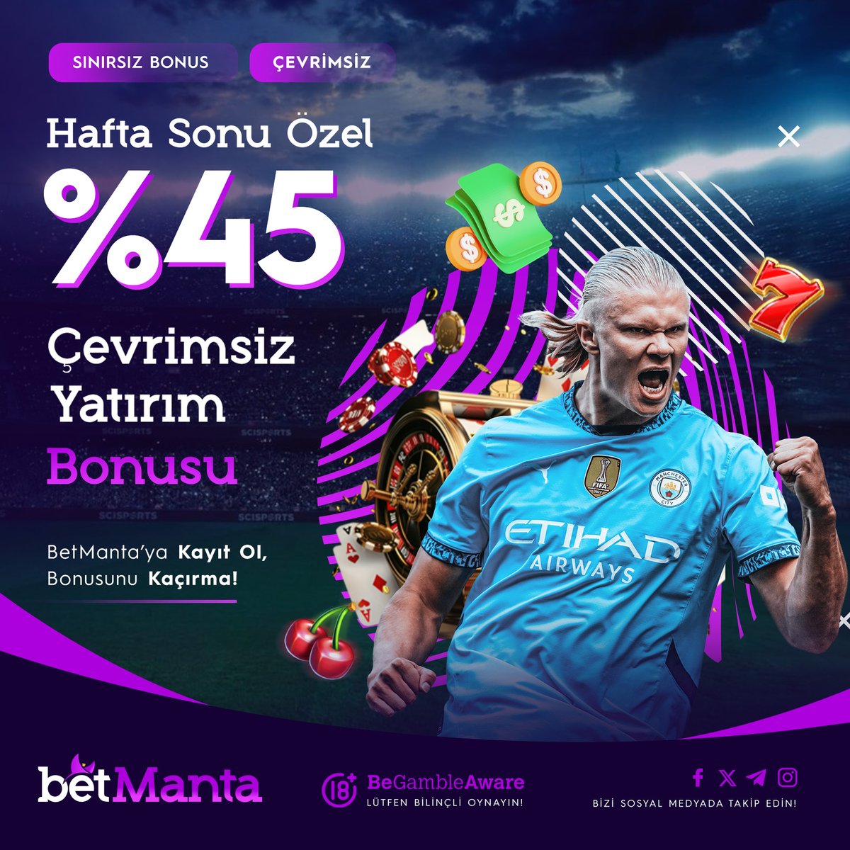betmanta's tweet photo. ⚡️ Hafta Sonu #BetManta'da Daha Eğlenceli!

🎁 Hafta sonu yapacağınız yatırımlarınıza %45 Çevrimsiz Yatırım Bonusu!

🔗 GÜNCEL GİRİŞ https://t.co/aVKyQtT5T4 https://t.co/2aAF2YWwU5