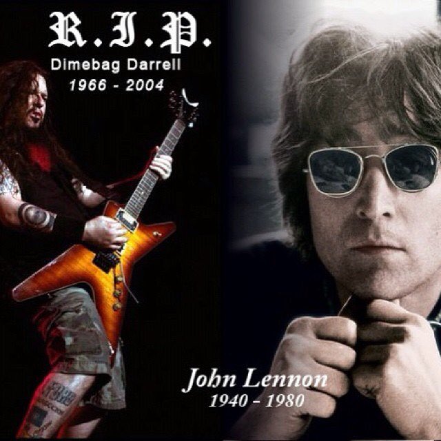 PSYENCE1981's tweet image. #ripjohnlennon and #ripdimebagdarrell