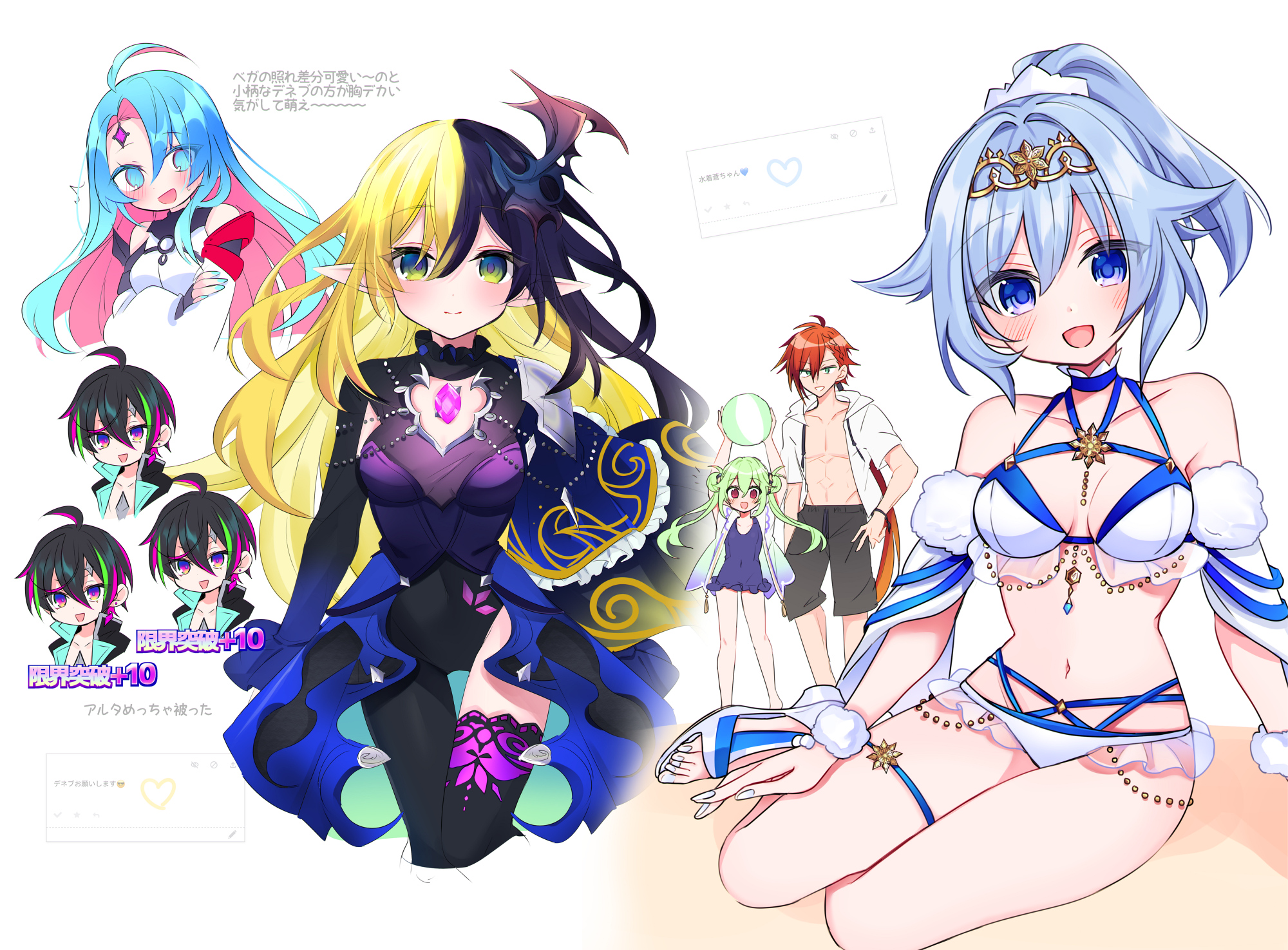 原画 「ねこと小鳥のフラワーガーデン（クリムトへのオマージュ