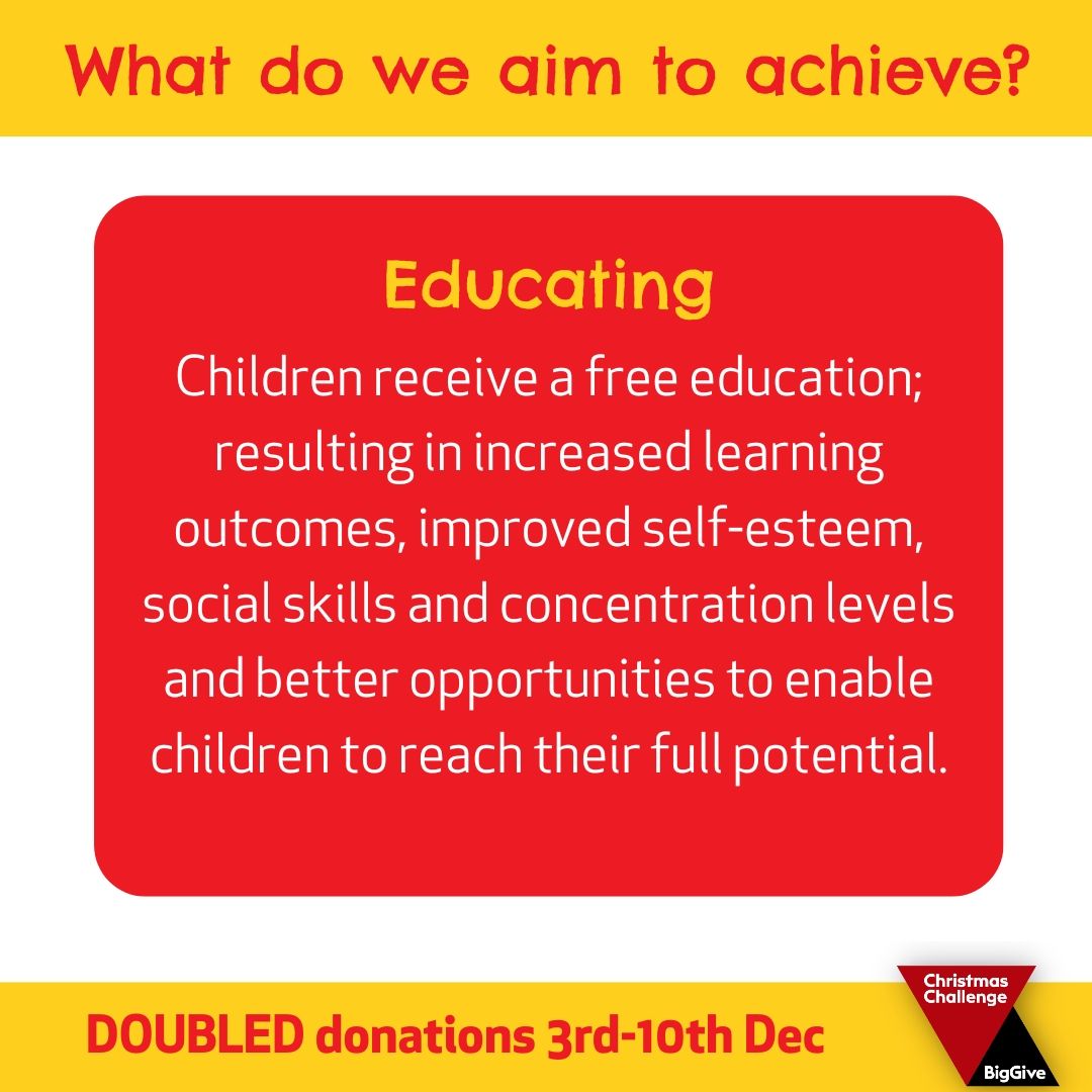 Kids Club Kampala (@kidsclubkampala) on Twitter photo Thanks to our generous supporters, our #BigGiveChristmasChallenge reached it's initial target of Ā£36,000! We have unlocked an additional Ā£7,000 in matched funding thanks to a generous donor, increasing our campaign target to Ā£50,000. Donate today: donate.biggive.org/campaign/a0569ā¦
<a href="/BigGive/">Big Give</a> Thanks to our generous supporters, our #BigGiveChristmasChallenge reached it's initial target of Ā£36,000! We have unlocked an additional Ā£7,000 in matched funding thanks to a generous donor, increasing our campaign target to Ā£50,000. Donate today: donate.biggive.org/campaign/a0569ā¦
<a href="/BigGive/">Big Give</a>