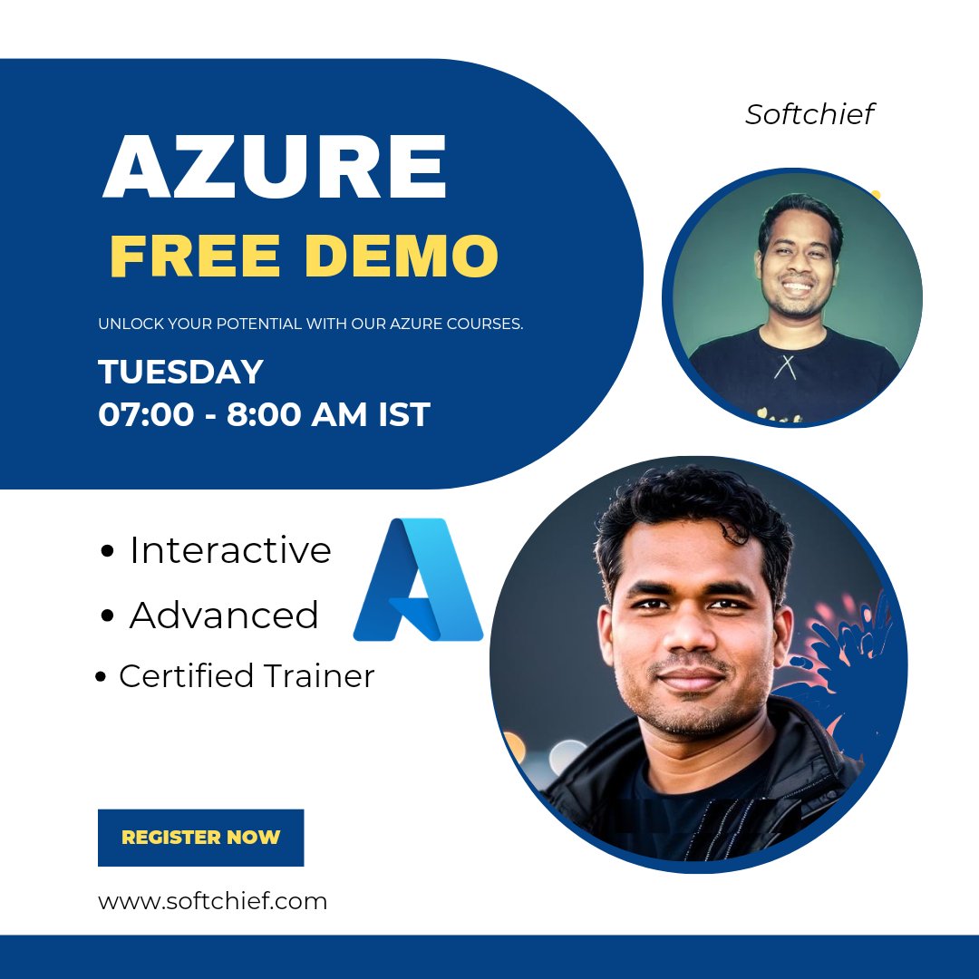 Join Our Free Demo Class on Microsoft Azure Developer

📅 Date: 10th December 2024
⏰ Time: 7:00 AM - 8:00 AM (IST)

Discover the power of Azure and take the first step toward becoming a certified Azure Developer!

👉 Register Now: forms.office.com/r/gJ37mNrxuK?o…