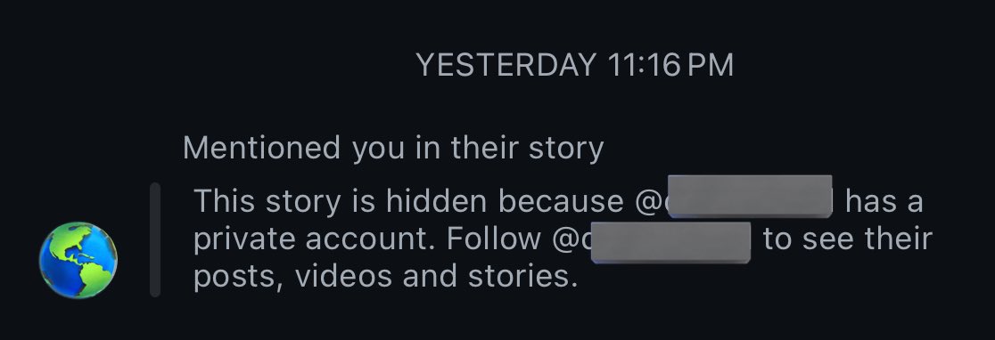 skipberat's tweet photo. Baru tau skrg kalo mention account orang pake private account di instagram bisa ketauan wkwk 👀 i see you 🫵🫵🫵 https://t.co/h05nUHZDxs