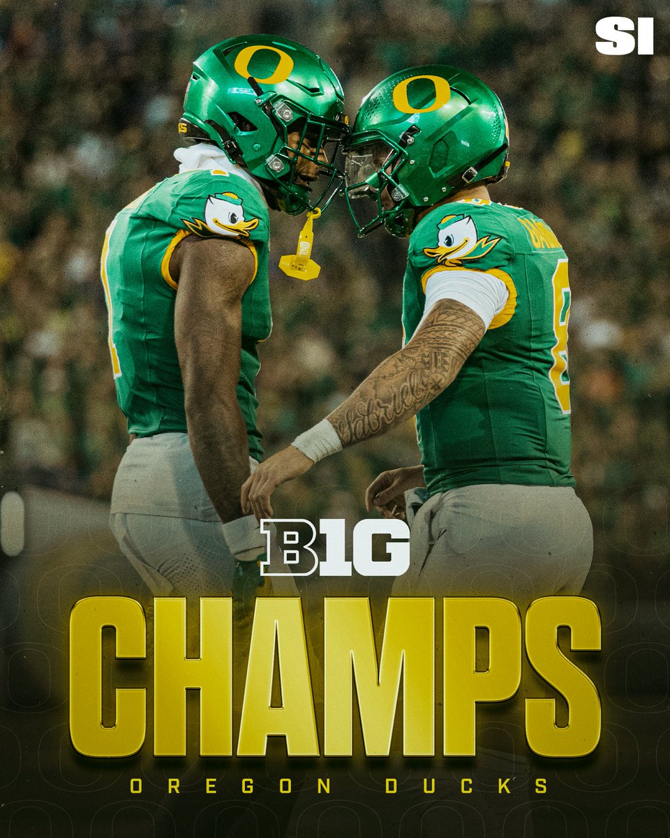 SInow's tweet image. NO. 1 OREGON WINS THE BIG TEN TITLE!