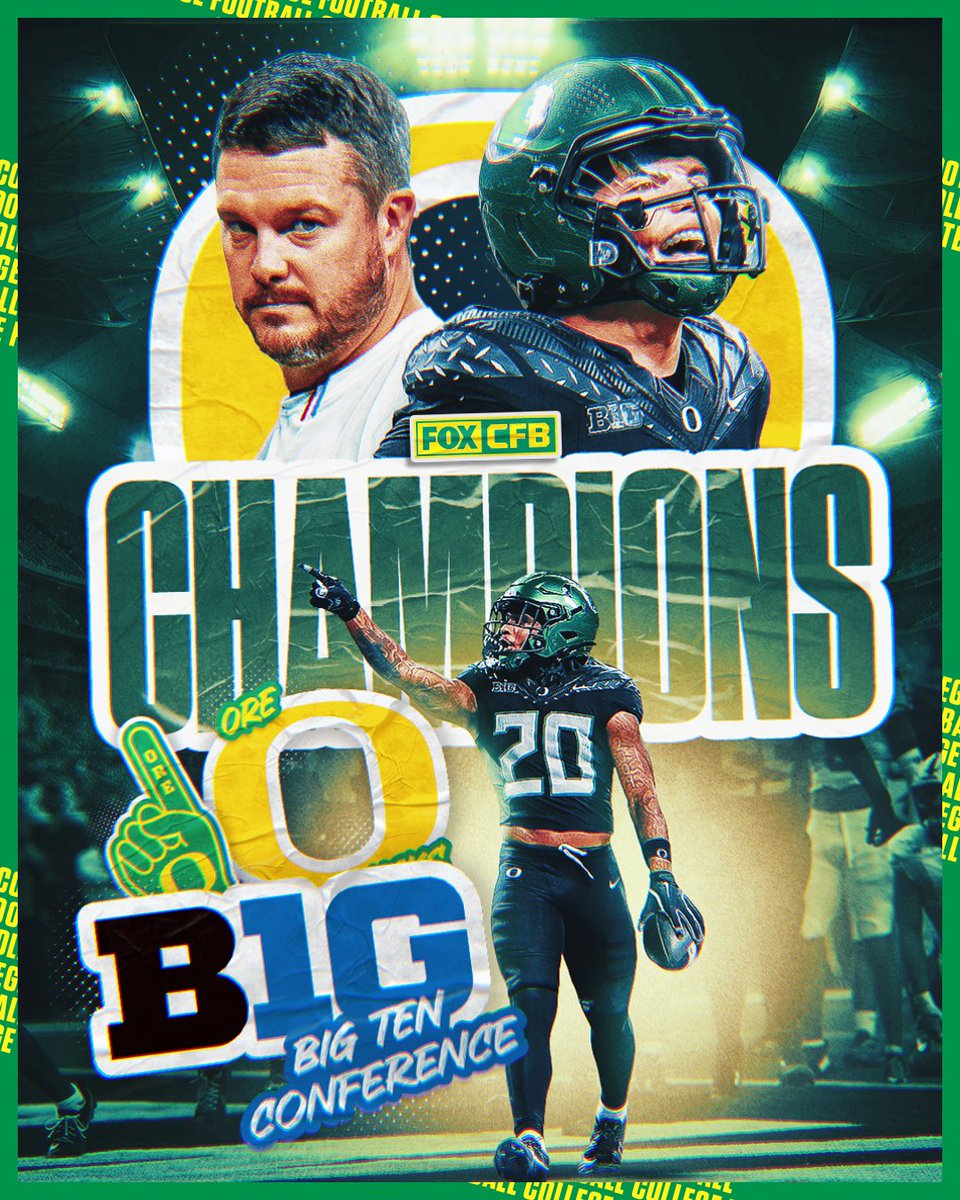 DUCKS WIN THE BIG TEN CHAMPIONSHIP 🦆🏆

<a href="/oregonfootball/">Oregon Football</a> joins the Big Ten and claims a conference title in its first season 😤