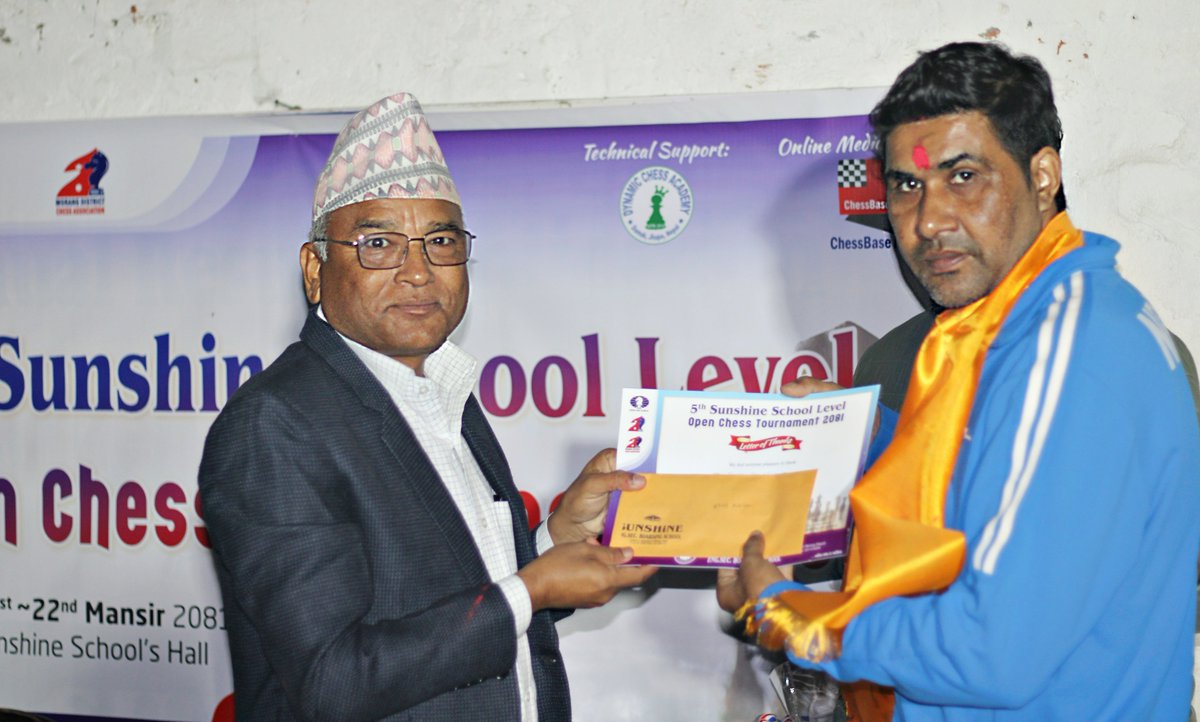 nirazbro's tweet photo. All about yesterday♟❤️
5th Sunshine School Level Open Chess Tournament 2081
#ChiefArbiter #Chess #SchoolChess #ChessinNepal https://t.co/NEwzHlDhoB