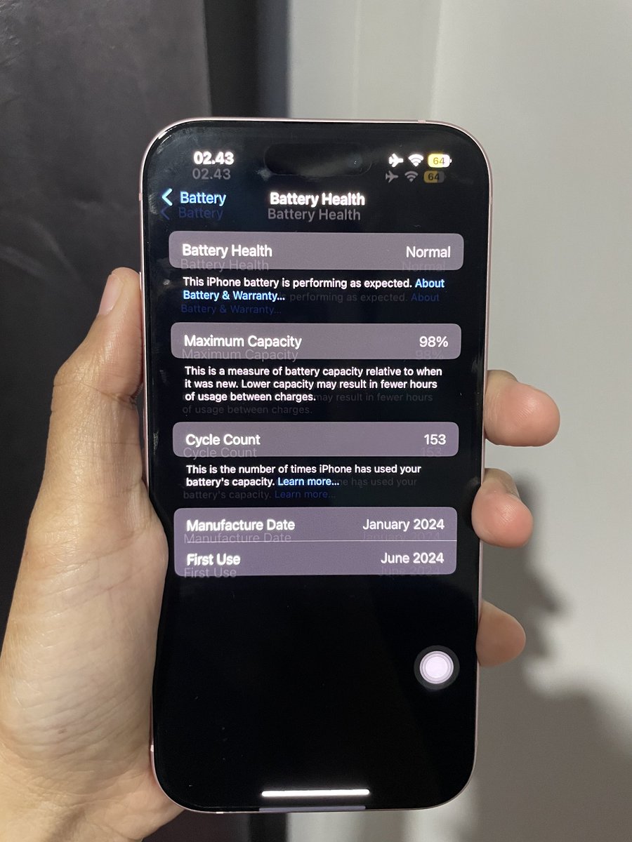 awwril_'s tweet photo. WTS iPhone 15 Pink 128GB Ex Ibox
Garansi ON sampai Juni 2025
BH: 98%
Kelengkapan: box, kabel charger, case, camera protector
COD Kebayoran, Kebon Jeruk
12,250 nego tipiss, DM aja
#wtsiphone #wtsiphone15 #wtbiphone15 #Iphone15 https://t.co/5UIZUz4qZ6