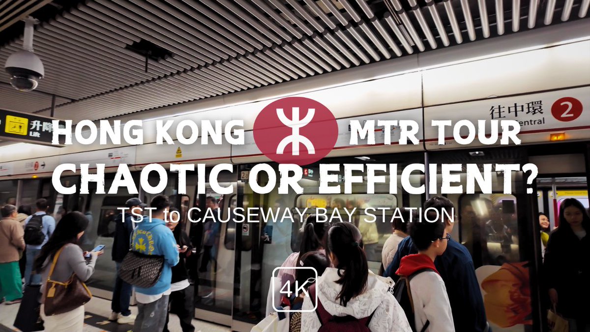 mrklervcollado's tweet photo. New video up!

Hong Kong MTR Tour: Chaotic or Efficient? (TST to Causeway Bay) [4K] https://t.co/vgu4MO0VAr via @YouTube
 #train #public transport #mtr #hongkong #trending #viral #fypage https://t.co/5Qk98QVfhk