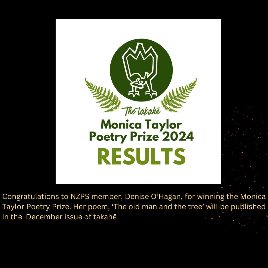 TheNZPS's tweet photo. NZPS member Denise O’Hagan has won the Monica Taylor Poetry Prize. 

Congratulations!! We can’t wait to read your winning poem!!

#poetrycompetition #poetrycommunity #poetrylovers#poetryprizes @takahemagazine @DeniseOHagan3 https://t.co/mPeokuMI2h