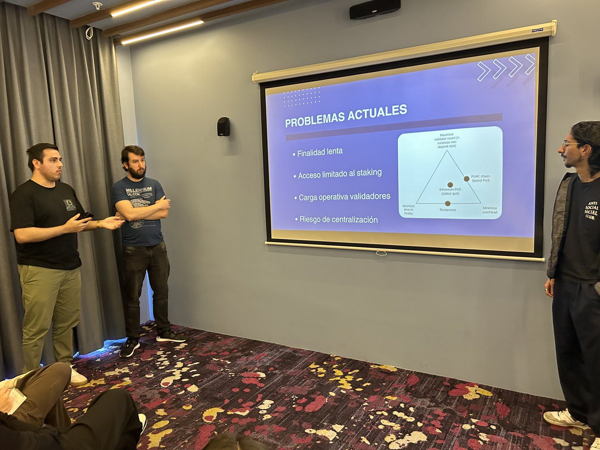 Ethereum Costa Rica🇨🇷 ETH Pura Vida 19-26th Oct (@ethereumcr) on Twitter photo Today was Ethereum Roadmap Day! A small gathering to study Vitaliks roadmap for <a href="/ethereum/">Ethereum.org</a>
PeerDAS state expiry Verkle trees, Orbit, SSF rainbow staking MEV
<a href="/GeorgeKholm/">Egroj Leinad</a> <a href="/kuronosec/">Andres Gomez (kurono)</a> <a href="/0xBeja/">Beja</a> <a href="/InBestProgram/">Alberto Galán ⚡️</a> <a href="/bitfalt/">bitfalt</a> <a href="/coxmar_devCR/">Marco | ByteBeasts ⛩️ 🥷🏼</a> <a href="/stevencartavia/">Steven</a>
<a href="/robertramdev/">Robert Ramirez</a> <a href="/anwar_zlcr/">Anwar Sanchez</a> <a href="/t0fudev/">t0fudev</a> Today was Ethereum Roadmap Day! A small gathering to study Vitaliks roadmap for <a href="/ethereum/">Ethereum.org</a>
PeerDAS state expiry Verkle trees, Orbit, SSF rainbow staking MEV
<a href="/GeorgeKholm/">Egroj Leinad</a> <a href="/kuronosec/">Andres Gomez (kurono)</a> <a href="/0xBeja/">Beja</a> <a href="/InBestProgram/">Alberto Galán ⚡️</a> <a href="/bitfalt/">bitfalt</a> <a href="/coxmar_devCR/">Marco | ByteBeasts ⛩️ 🥷🏼</a> <a href="/stevencartavia/">Steven</a>
<a href="/robertramdev/">Robert Ramirez</a> <a href="/anwar_zlcr/">Anwar Sanchez</a> <a href="/t0fudev/">t0fudev</a>