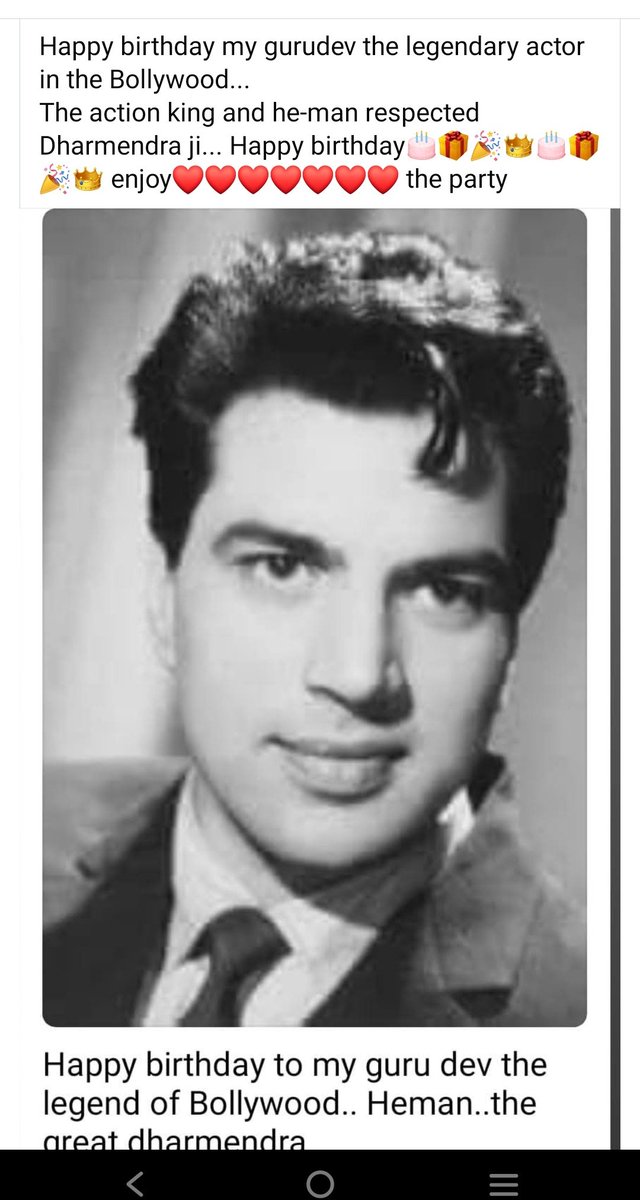 meetparam1223's tweet photo. Happy Birthday dear sir Dharmendra cheers 🥂 waheguru aapki Umar lambi kare.aap hamesha khush raho.aapse humne bhut kuch seekha hai....ke kaisey jiaa jaata hai.... congratulations again https://t.co/bkMAafu0sj